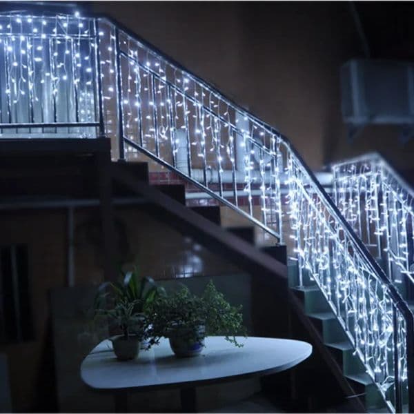 2024 Christmas Garland 2025 LED Curtain Icicle String Lights Droop 0.4-0.6m AC 220V Garden Street new Outdoor Decorative Holiday Light.