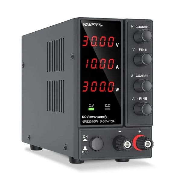 Wanptek 30V 10A DC Power Supply Adjustable Digit Display Laboratory Power Supplies Voltage Regulator Switching Bench Power Soure