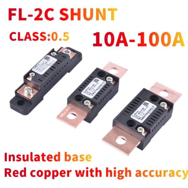 CG FL-2C 10A20A15A30A40A50A60A75A100A 75mV Digital Voltage Meter DC Analog Ammeter Current Shunt Resistor Manufacturer With Base