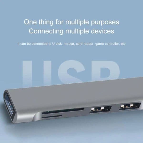 USB C HUB 3.0 5 In 1 Multi Splitter Adapter With TF SD Reader Slot For Macbook Pro 13 15 Air Pro PC Computer Accessories