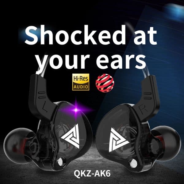 QKZ AK Headphones Earphone for Phone Xiaomi with Microphone Huawei In Ear Mic Stereo Race Sport Headset