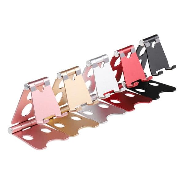 Phone Holder Desktop Tablet Folding Stand Anti slip Aluminum Alloy Mobile Support Pink