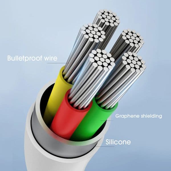 Zinc Alloy USB Type C Cable Male to A Liquid Silicone Soft W Power Fast Charging Cord For Laptop Tablet Phone