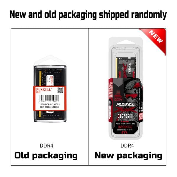PUSKILL Memoria Ram DDR4 8GB 4GB 16GB 2400mhz new 2025 2133 2666mhz Sodimm Notebook High Performance Laptop Memory
