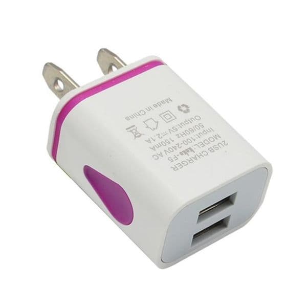 USB Wall Charger for Samsung Xiaomi Dual 2025 Port 2A Output Travel Plug Power Adapter Compatible for Phone EU/US Plug