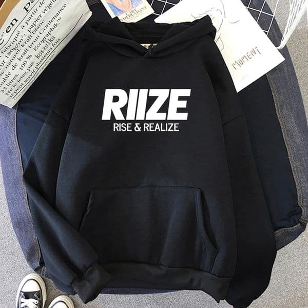RIIZE Kpop Get A Guitar Classic Hoodie Funny Women Harajuku Kawaii Hoodies Unisex Vintage Retro Sweatshirt Casual Hoody 240428
