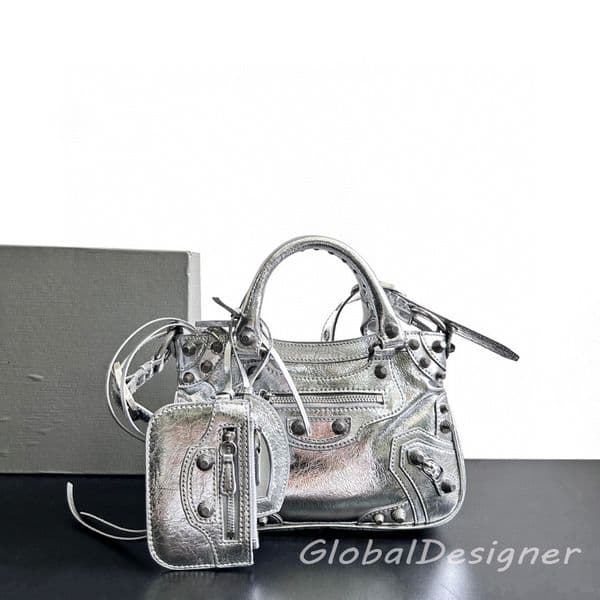 mini tote bag neo clutch Heart mirror card holders Bags designer woman le cagole cool sling totes Y2K shoulder bags strap City Neo Cagole crossbody bag rivet handbag 7A