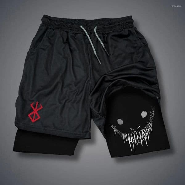 Brand Men's Running - 2-in-1 Quick-Dry Gym Workout Jogging Fitness Double-Layer Sports Shorts XJ260204