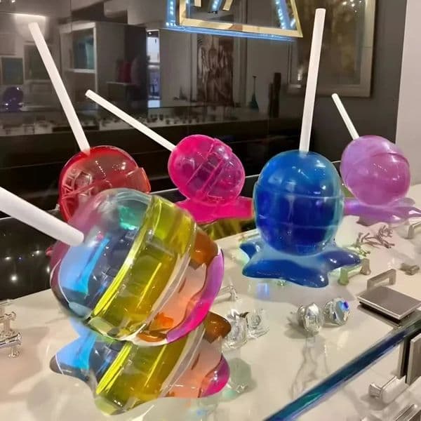 2026 Creative Melting Sculpture Decoration Craft Lollipop Miniature Modern Accessory Home Desktop Decor Kid Gift Free Shipping
