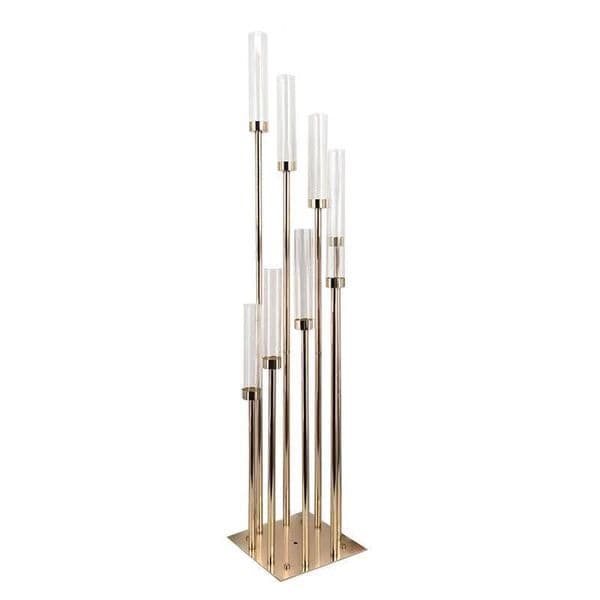 arm gold metal tall candle holder 8 head candelabra wedding table centerpieces decoration Ocean express