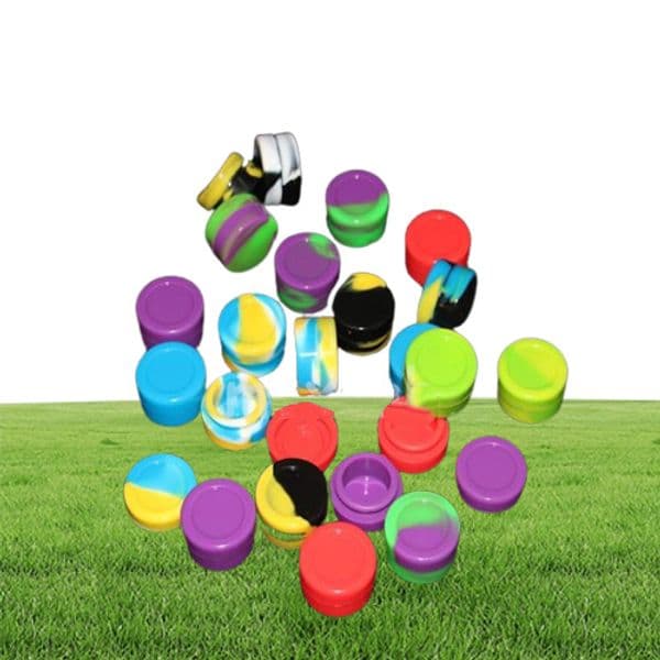 boxes Silicone Non stick Wax Containers Food grade 42 Colors 3mL 5mL 7mL mini Dab Waxy Jars Concentrate Case FDA approved
