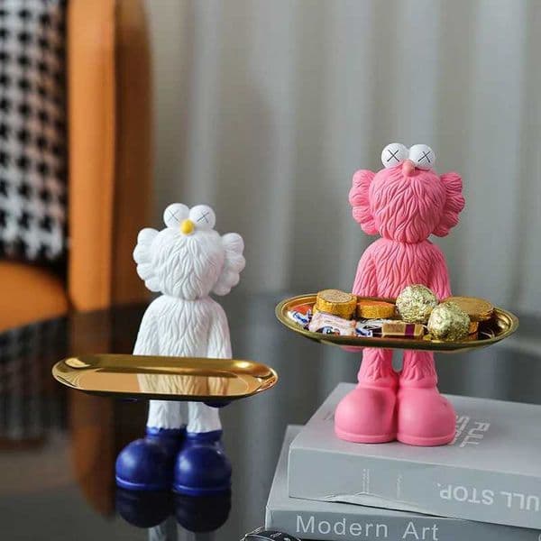 Decorative Objects Figurines 22cm Creative Cartoon Entrance Key Jewelry Storage Item Sesame Street Violent Bear Doll Living Room Decoration T241125