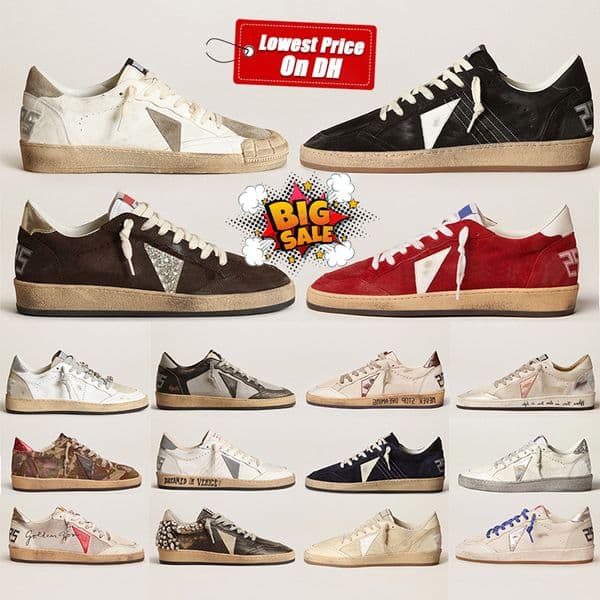 Classic Designer High Sneakers Famous Gold Italian Brand Paris Highball Star Casual Shoes New Releases Sequins Old Grunge Designer Shoes Platform Sneakers