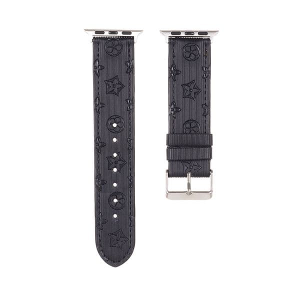 L For Apple Watch Band Designer apple watch series 8 9 4 5 6 7 ultra bands 49mm 38mm 42mm 44mm 45mm Watchstrap PU Leather Embossing Bracelet Flower ap Watch Smart Straps