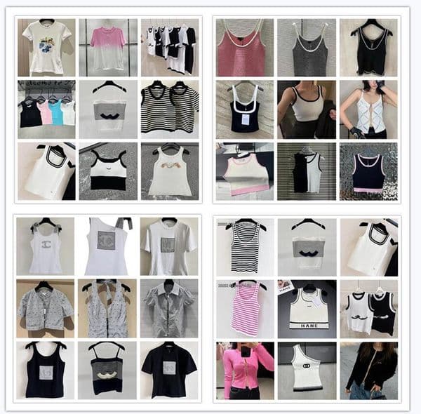 Tank Tops Fashion Designer knitted Vest For Women Striped knitted Short Sleeve New Fashion Clothing