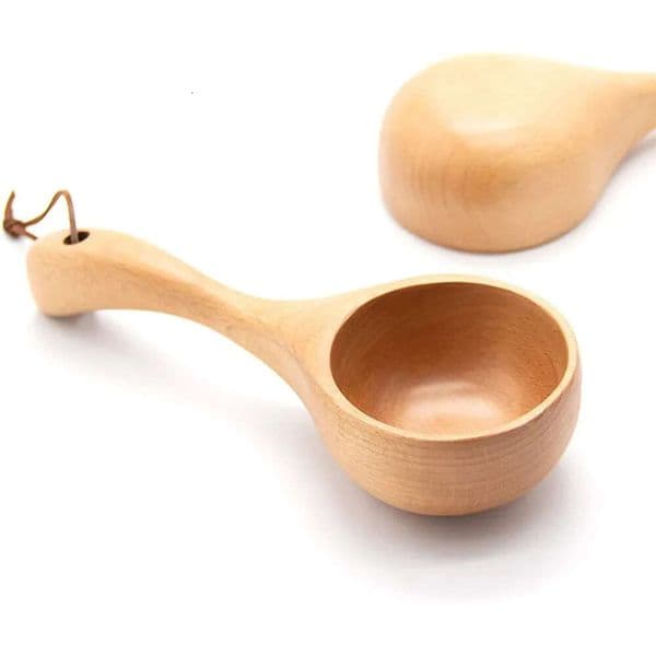 Spoon Tableware Bouillon Wooden Ramen Soup Ladle Japanese Style Wood Handle Water Scoop Home Kitchen Accessories 0524