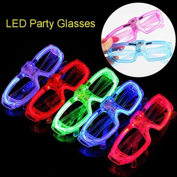 3 Modes Up LED Light Glowing In The Dark Neon Glasses Favors For Kids Adults Flashing Toy Bar Concert Party Holiday 0702