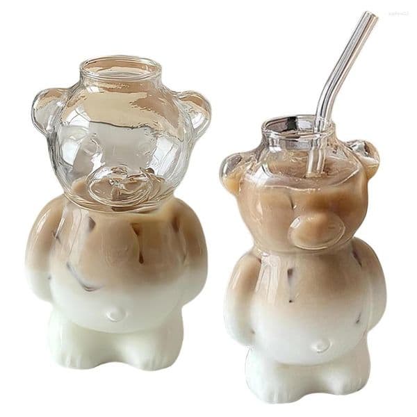 Wine Glasses Clear Glass Cup Novelty Juice Drinkware Bear Shaped Beverage For Girlfriends Female Birthday Gift