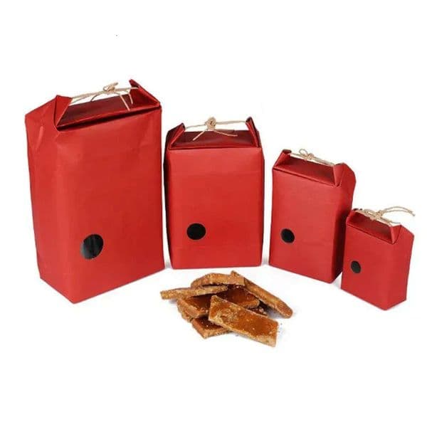 Packaging Cardboard Tea Red Kraft Rice Bag/Weddings Kraft Paper Bag Food Storage Standing Packing Bag 0206