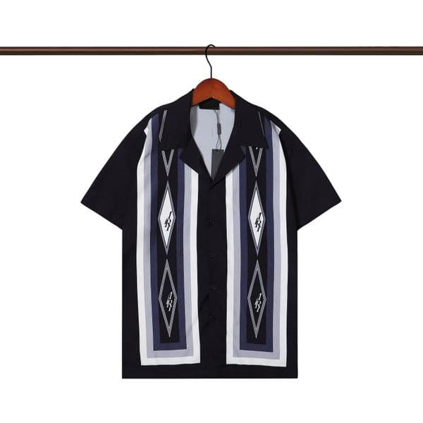 Mens designer luxury dress Shirts silk Shirt Luxury Clothes Short Sleeve letter clowers print Casual Summer collar mens mix colors Size M-3XL A80