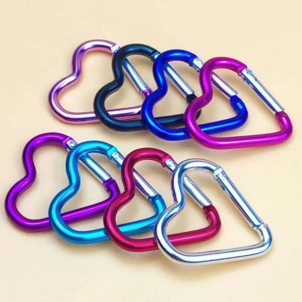 Carabiner Heart-Shaped Aluminum 1000Pcs/Lot Party Gift Key Chain Clip Outdoor Camping Keyring Hook Water Bottle Hanging Buckle Wholesale Jy10 ring 1111