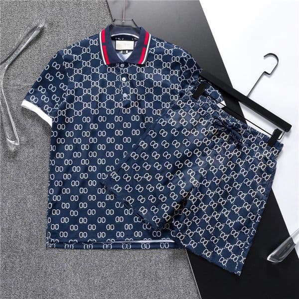 Designer And T Shirt Polo Set Summer Tracksuit Man Shorts Mens Beach Tracksuits Short Sleeved Suit db63