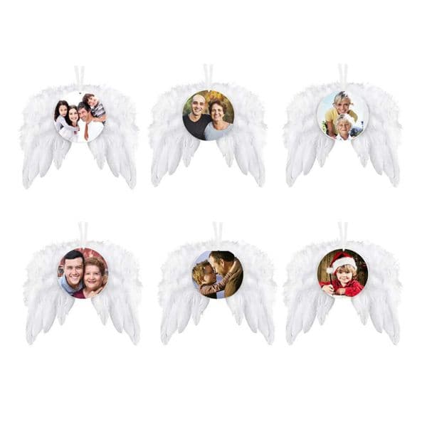 Ornament Sublimation Wooden Feather Blan Christmas Angel Wings