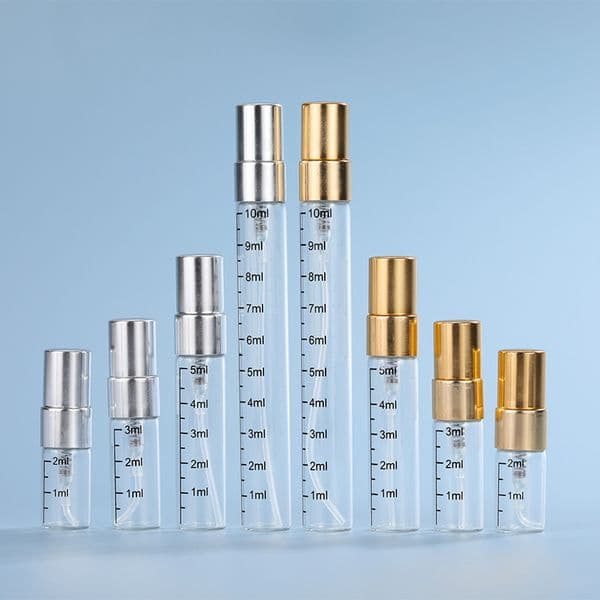 Wholesale 500Pcs Portable Mini Small 2Ml 3Ml 5Ml 10Ml Clear Empty Graduated Perfume Spray Sample Tester Bottles B2