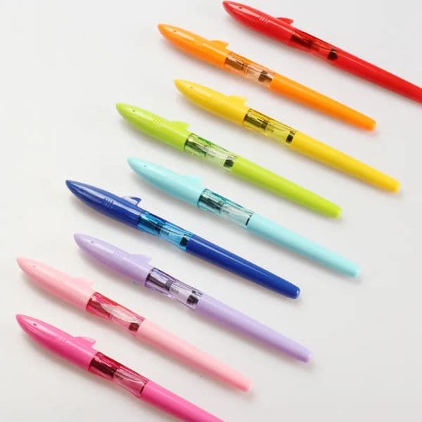 Jinhao Shark Series Calligraphy Fountain Pen Office School Stationery Beginners Writing Tool Practise with Fine Nib Assorted Colors LL