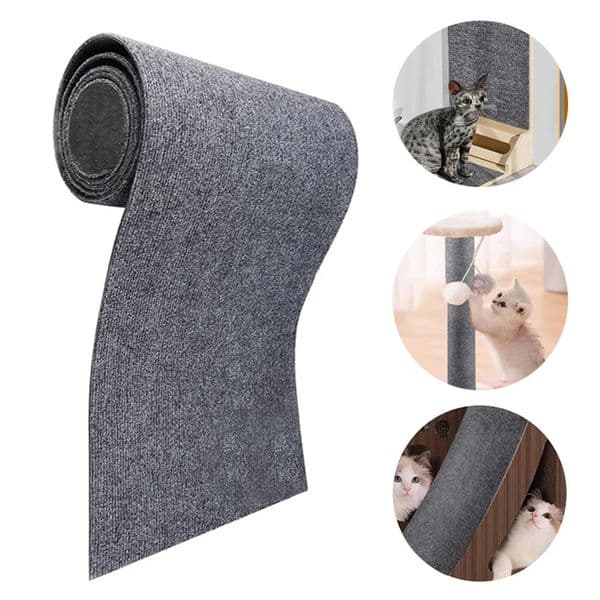 Self-Adhesive Floor Tile Sticker Cat Climbing Blanket Trimmable Carpet Floor Mat Cat Scratch Mat Casual Sofa Protection Sticker 240516