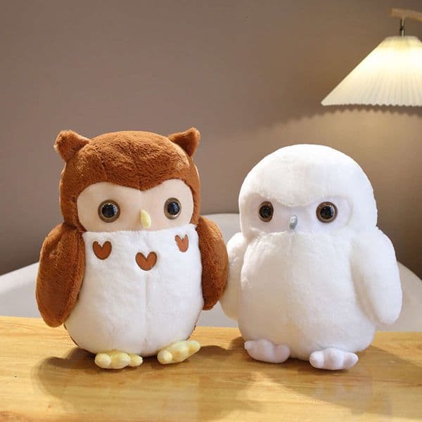 Cartoon Simulation Cute White Snowy Owl Doll Plush Toy Boys And Girls Children Gift Factory Price T260529