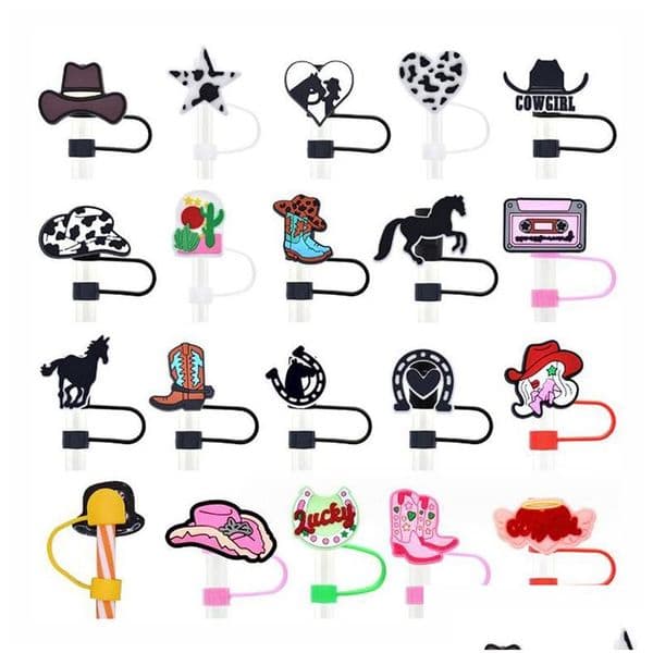 2026 Drinking 10Mm perfume Straws Sile Custom St Topper Charms Er For cologne Tumbers Wholesale Cute Pvc Drop Delivery Dh9ud Free Shipping