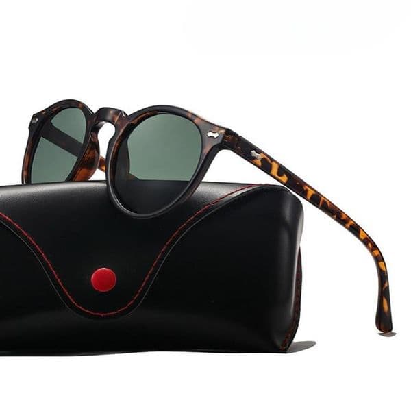 Round Cat Eye Polarized Sunglasses Women Sun Glasses Men Designer Trend Luxury Vintage Driver Shades Mirror Lenses
