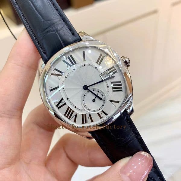 Men Watch WSNM0004 Sapphire Mirror Roman Number Dial Automatic Machinery 40mm Silver Plated Twisted Cord Engraved Dial With Sword Shaped Crocodile Skin Bracelet
