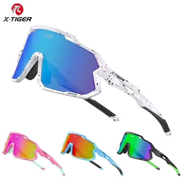 Bike Cycling Face Mask X-Tiger Cycling Childrens windproof face cover Polarized Sunglasses MTB Boy Girl Uv400 Baseball Football Youth Tr-90 Bicycle Glasses 24