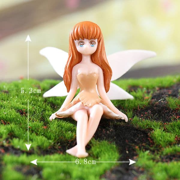 1 Piece Of Miniature Garden Fairies Figurines Resin Mini Fairy Statue Figure Fairy Garden Ornaments Decorations Accessories