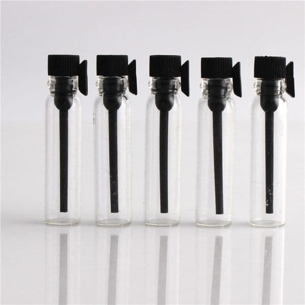 20pcs 1ml/2ml/3ml Empty Mini Glass Perfume Small Sample Vials Perfume Bottle Laboratory Liquid Fragrance Test Tube Trial Bottle