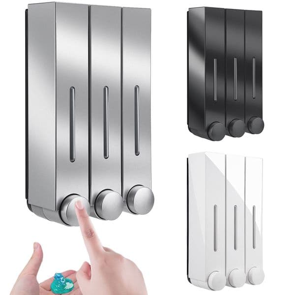 1/2/3 Cup Soap Dispenser Wall Mounted Shower Soap Dispenser Shower Gel Detergent Dispenser for Bathroom Accessories No Punching