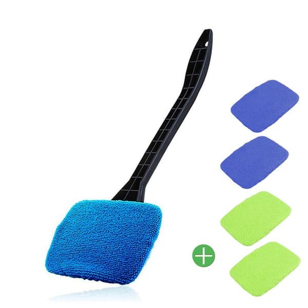 Car Window Windshield Cleaner Brush Kit Cleaning Wash Tool Auto Cleaning Wash Tool Long Handle Wiper Microfiber Wiper Cleaner