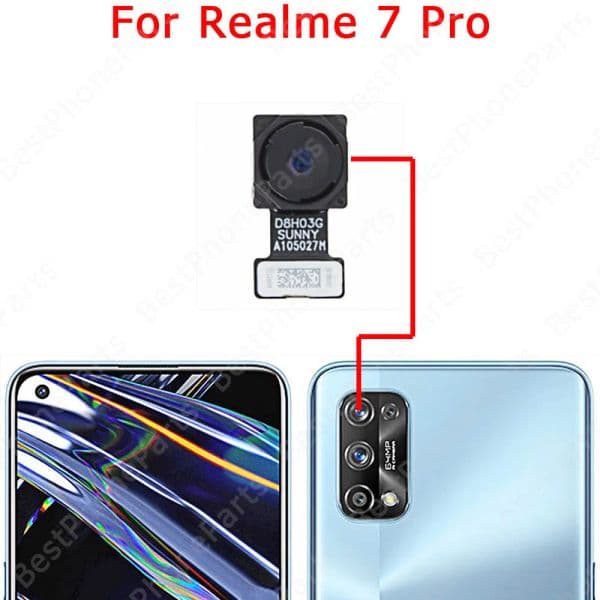 Camera Module For Realme 7 Pro 7i Asia 7Pro 5G Global Facing Rear Selfie Back View Front Camera Spare Parts Flex Cable