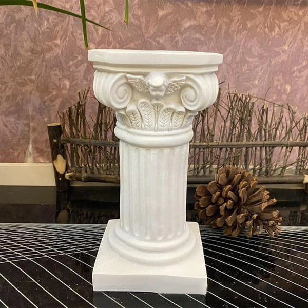 Creative Roman Pillar Statue Candlestick Plinth Base Greek Column Figurine Pedestal Stand for Layout Scene Party Decor Gifts 240521