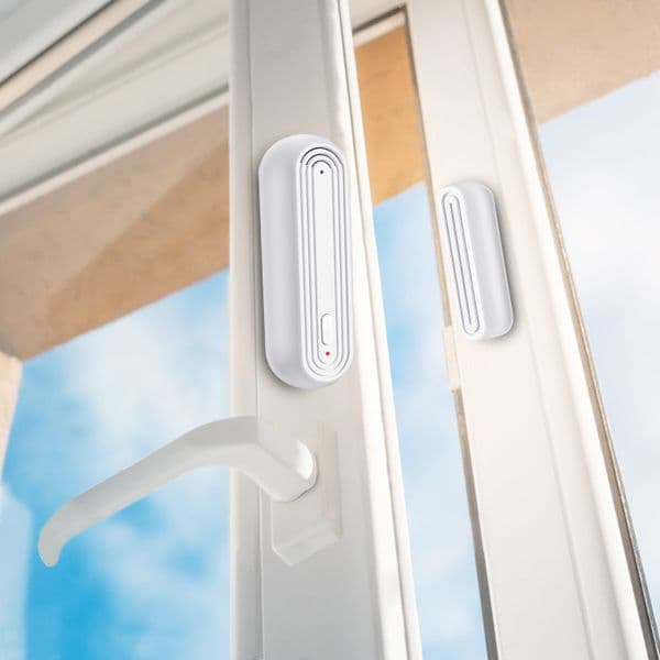 Tuya Smart WiFi Door Window Sensor 90DB Sound WiFi Security Alarm Door Open Closed Detectors APP Remote Control With SOS Button