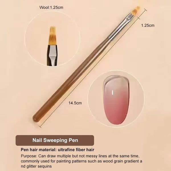 9PCS UV Gel Nail Brush Liner DIY Painting Pen Manicure Acrylic Drawing Brush for Nail Art Design Nails Tip Display Painting Tool dc89a