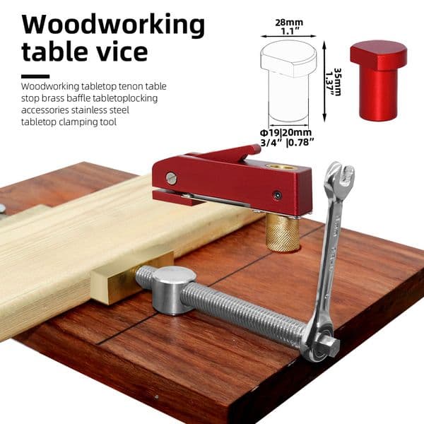 2026 Desk Quick And Aluminum Alloy Mortise Clamp cologne Tool For Woodworking Bench 19/20Mm perfume Hole Tools Set Free Shipping