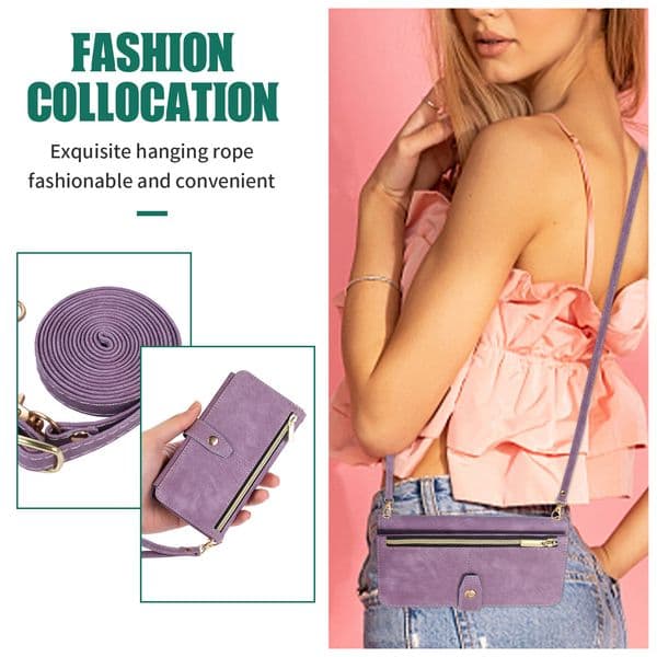 Long lanyard Crossbody Purse Flip Leather Phone Case For Google Pixel 7 Pro 6A 8 8Pro Zipper Wallet Card Solt Cover Stand Coque