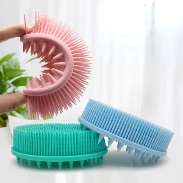 Baby Silicone Shampoo Brush for Kids Children Soft Boy Girl Shower Bath 2025 Brush Head Hair Washing new Massage Brush Wipe Comb Cleaner