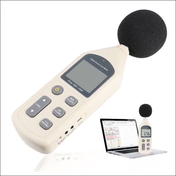 RZ Sound Level Meter Digital Decibel Audio Noise Monitor Decibel Tester Measurement Range 30-130dB With CD Sound Meter