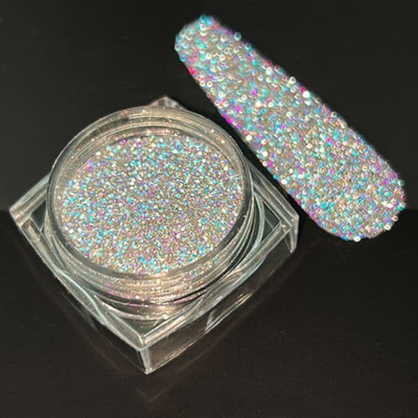 1 Jar Reflective Flash Glitter Powder Temperature Color-Change Holographic Nail Powder 2023 UV Gel Polish Chrome Pigment &*