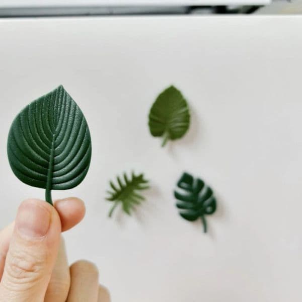 Fridge 4Pcs Magnets ABS Mini Refrigerator Stickers Waterproof Fixing Refrigerator Magnets 2025 Tropical Leaves Fridge Stickers
