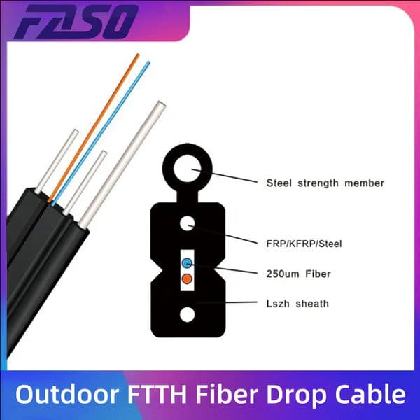 50M SC/APC Fiber Optic Patch Cord Outdoor Optical Fibra Drop Cable APC Fiber Cable Extension Fibra Optica Parachute cord